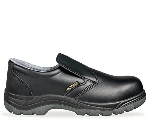 SAFETY JOGGER S3 Chaussures de Sécurité Hommes avec Embout en Acier 42 EU – X0600 - Chaussure de Travail Antidérapante Femmes, Sabot de Sécurité en Cuir, Antibactérien, Résistant à l’Eau, Noir