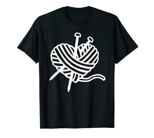 Coeur en laine à tricoter T-Shirt