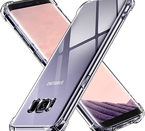ivoler Coque pour Samsung Galaxy S8+ / Samsung Galaxy S8 Plus, Ultra Transparent Étui de Protection en Silicone Antichoc avec Coins Renforcés, Clair Mince Souple TPU Bumper Housse