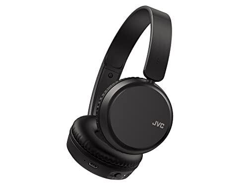 JVC Casque sans Fil Supra-aural, 3 Modes sonores(Basse/Clair/Normal), 35H d'autonomie, Léger, Structure pivotante et Pliable à Plat, Connexion Multipoint, Bluetooth, HA-Z37W-B (Noir)