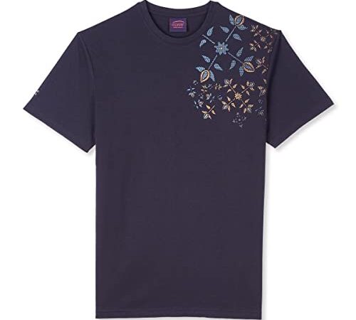 OXBOW P0TASTA Tee-Shirt Manches Courtes imprimé épaule Deep Marine