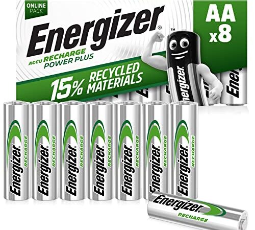 Energizer Piles Rechargeables AA, Recharge Power Plus, Lot de 8 [ Amazon Exclusif ]
