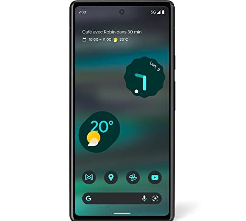 Google Pixel 6a – Smartphone Android 5G débloqué avec appareil photo de 12 Mpx et 24 heures d'autonomie – Sauge – Version FR