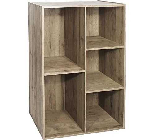 Iris Ohyama, Meuble/Etage de Rangement, Cube de Rangement en Bois, Design, Solide, Moderne, Bureau,Chambre,Salon - Basic Storage Shelf - CX-23C - Brun Cendré