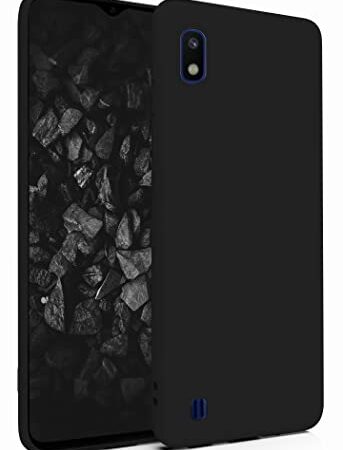 MyGadget Coque Silicone pour Samsung a10 (2019) - Case TPU Souple & Soft - Cover Protection Extra Fine & Légère - Étui Coloré Anti Choc et Rayures - Noir