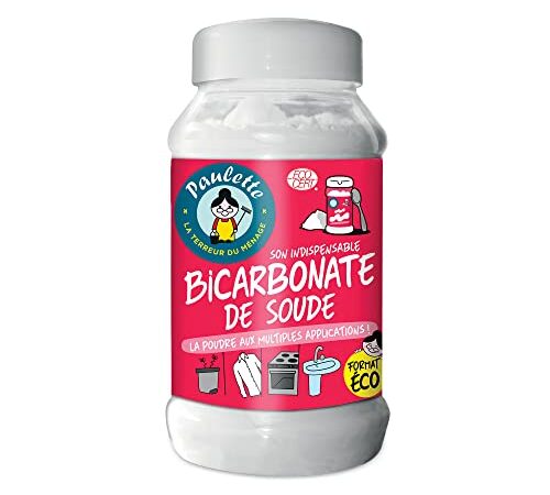 Paulette - Bicarbonate de Soude Ecocert - Nettoie, Ravive les Couleurs, Neutralise les Mauvaises Odeurs - 950g