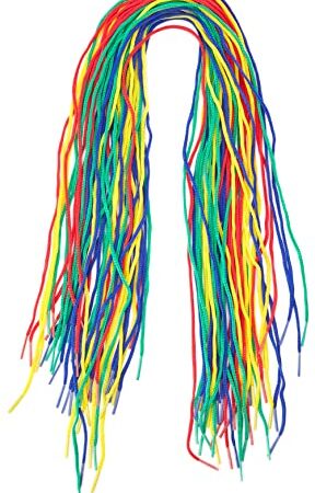 Play & Discover Assortiment de 40 Lacets pour activités de laçage pour Enfant 4 Couleurs différentes 3 mm 75 cm