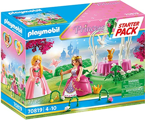 Playmobil 70819 Starter Pack Princesses et Jardin Fleuri - Princess- Le Palais de Princesses- Coffret découverte idée Cadeau