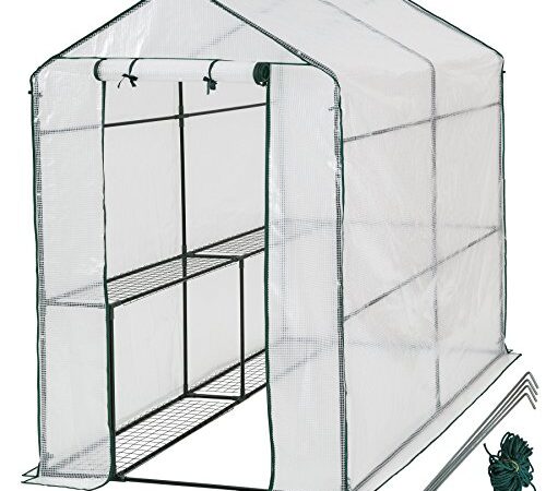 TecTake Serre de Jardin PE Plastique Tente abri - diverses modèles - (186x120x190cm | No. 401861)