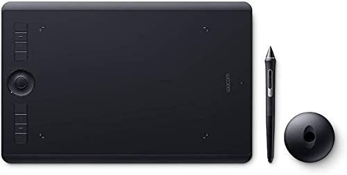 Wacom Intuos Pro Medium - Tablette graphique à stylet professionnelle - Compatible avec Mac, Windows et de nombreux logiciels de création - X pouces - Noir