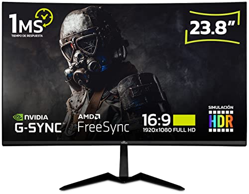 YEYIAN Moniteur de Jeu incurvé 23,8 '' Sigurd HDMI Displayport, 200 Hz, Temps de réponse de 1 ms, VESA (YMC-70804)