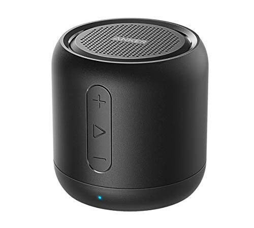 Anker SoundCore mini Enceinte Bluetooth Portable - Haut Parleur avec Autonomie de 15 Heures, Portée Bluetooth de 20 Mètres, Port Micro SD, Micro et Basses Renforcées