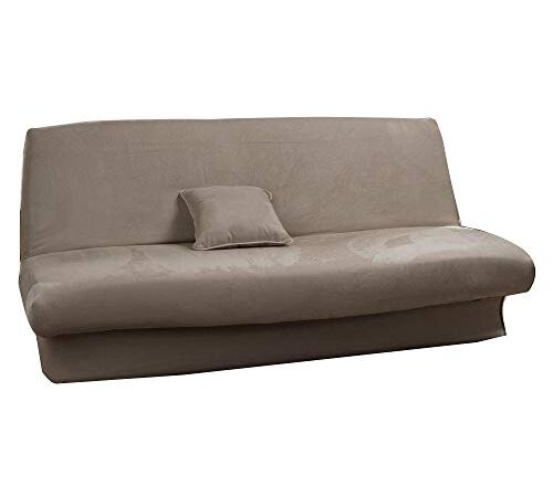 Antonouse Housse de clic clac Extensible 120 à 140cm-180 à 200cm(Gris)