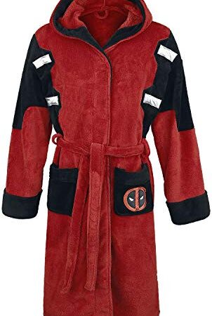 Deadpool Peignoir officiel Marvel en polaire pour adulte -Rouge, Taille unique