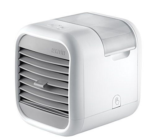 HoMedics - Mini Climatisation portable - Petit Cube Refroidisseur Ventilateur personnel - Zone de froid de 1.8 m 7 degrés, 3 vitesses de ventilation, Rafraichisseur climatisateur avec réservoir d’eau