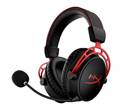 HyperXCloud Alpha Wireless-CasquedejeupourPC,autonomiede300heures,audiospatialTSHeadphone:X,mousseàmémoiredeforme,haut-parleursàdoublechambre,microantibruit,cadreenaluminiumdurable