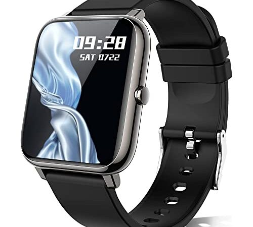 KALINCO Montre Connectée Hommes Femmes Montre Sport Podometre Moniteur de Sommeil/Fréquence Cardiaque Tension artérielle SpO2 Smartwatch Montre Intelligente Bracelet Connecté pour Android iOS