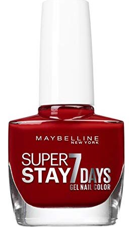 Maybelline New York – Vernis à Ongles Professionnel – Technologie Gel – Super Stay 7 Days – Teinte : Rouge Profond (06)