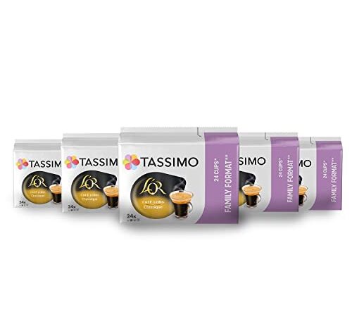 Tassimo Café Dosettes - 120 boissons L'Or Long Classique (lot de 5 x 24 boissons)