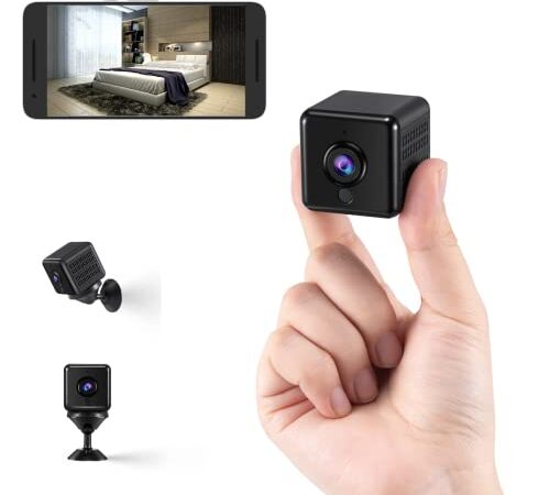 4K Camera Espion WiFi Mini Caméra de Surveillance Interieur sans Fil Longue Batteries avec Détection Mouvement Vision Nocturne Micro Camera pour Bébé Maison Chat Animaux Auto