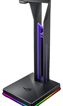 ASUS ROG Throne Qi with Wireless Charging, 7.1 Surround Sound , Dual USB 3.1 Ports and Aura Sync, Black