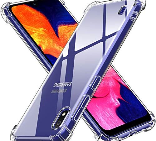 ivoler Coque pour Samsung Galaxy A10, Ultra Transparent Étui de Protection en Silicone Antichoc avec Coins Renforcés, Clair Mince Souple TPU Bumper Housse