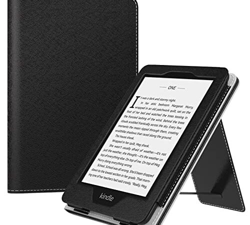 MoKo Étui pour Kindle 2019(10 Gen/Kindle papaperwhite 2018(10 Gen)/Kindle Paperwhite 2012-2018,Coque Premium Cover Cuir PU avec Réveil/Sommeil Automatique Pas Compatible avec Kindle Paperwhite, Noir