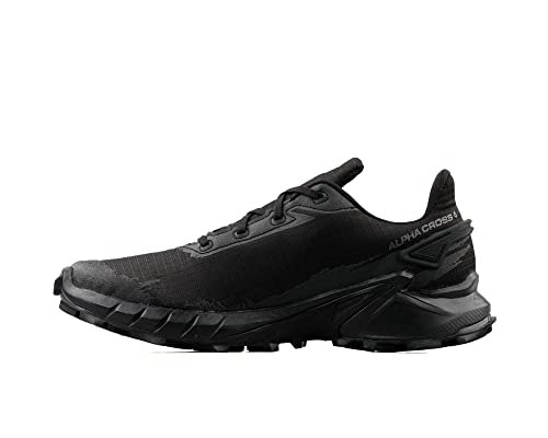 Salomon Alphacross 4 Gore-Tex Chaussures de Trail Running pour Homme, Accroche puissante, Protection contre l’eau et les intempéries, Confort longue durée, Black, 44