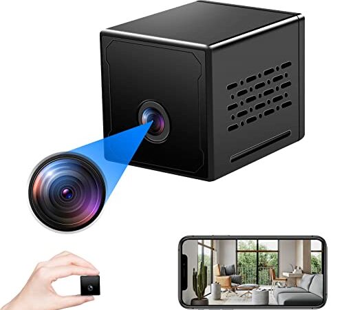 UYIKOO Camera Espion WiFi, 150° Mini Caméra Cachée 1080P HD, Caméra Surveillance Interieur sans Fil avec Detecteur Mouvement Vision Nocturne Enregistreur Vidéo