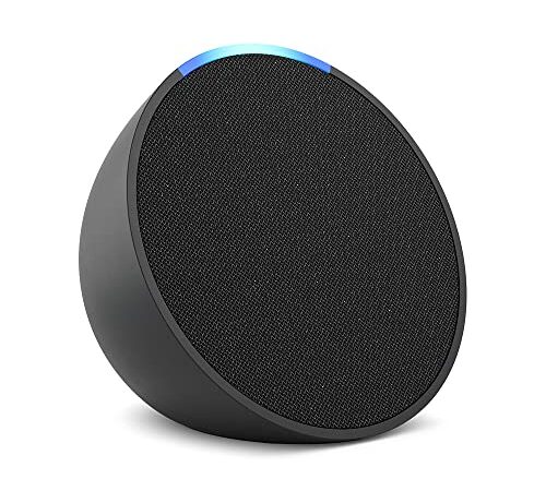 Echo Pop | Version internationale | Enceinte connectée Wi-Fi et Bluetooth compacte avec Alexa, son intégral | Anthracite